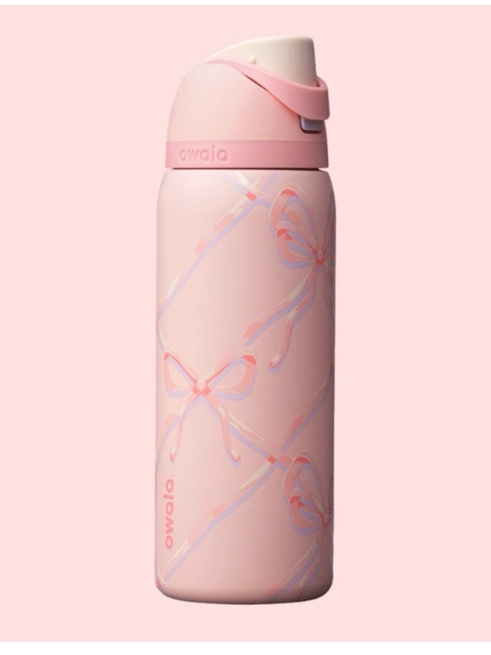 Owala Pink Bow Stainless Water Bottle - Soft Pink